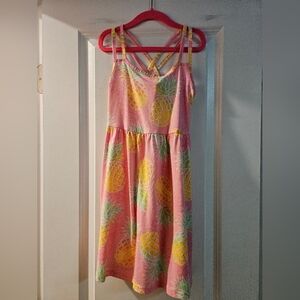 Place Pink Pineapple‎ Print Casual Dress